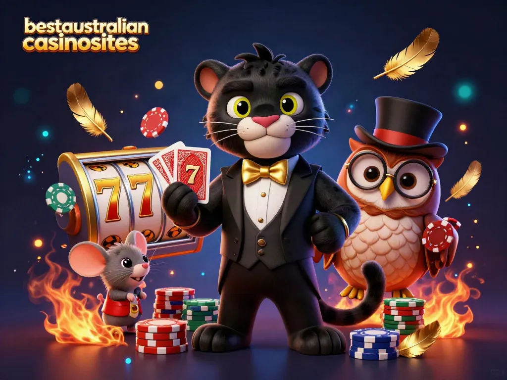 Experience exciting gambling with the stylish characters at beste australiancasinosites, featuring the panther and owl.