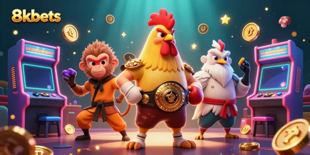 Experience winning moments at 8xbets with vibrant characters and lively casino atmosphere.