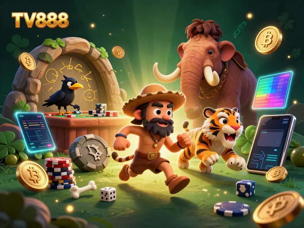 Engage with TV888 and experience a vibrant prehistoric casino with thrilling elements.