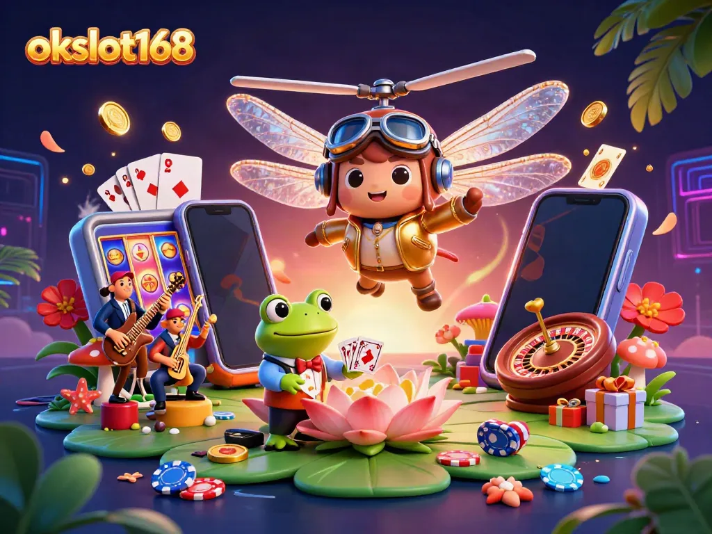 เกมสล็อตออนไลน์ที่ดีที่สุดจาก okslot168 พร้อมการ์ดและชิปโป๊กเกอร์ที่สดใส