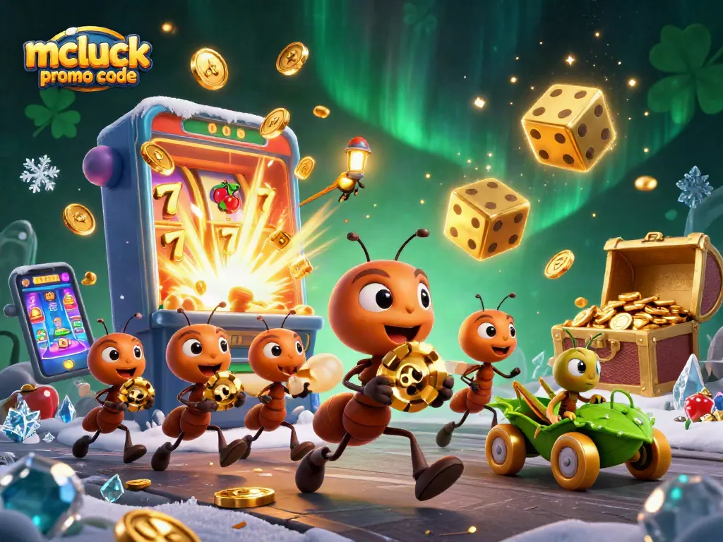 Unlock thrilling casino bonuses with the mcluck promo code through an exciting heist illustration.