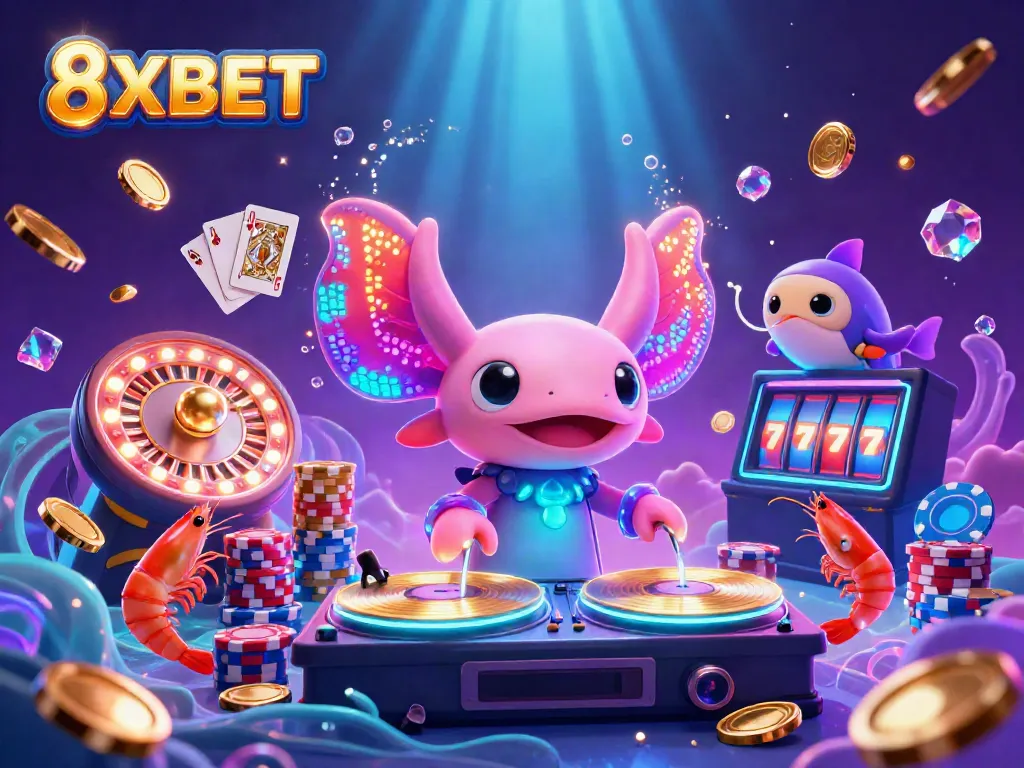 Experience the thrilling underwater casino vibes with 8XBET through vibrant characters, winning elements, and dynamic action.