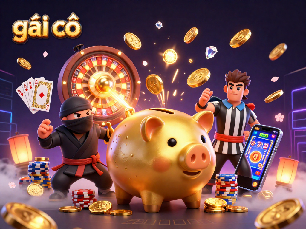 Engage in winning strategies while enjoying a vibrant 3D gambling scene with gái gọi as the theme.