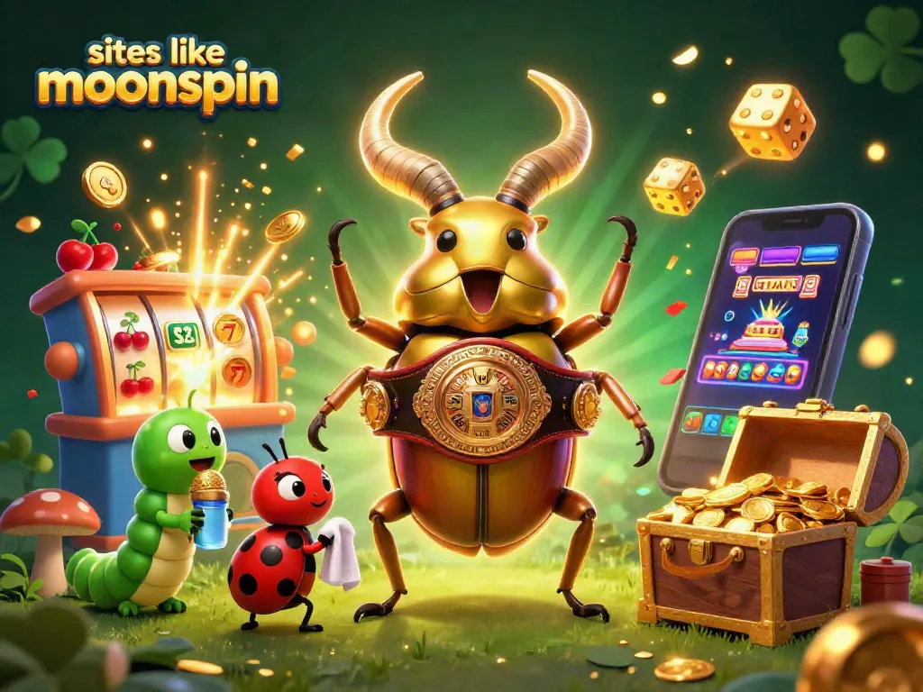 Play thrilling games at sites like moonspin with a vibrant 3D casino scene full of excitement.