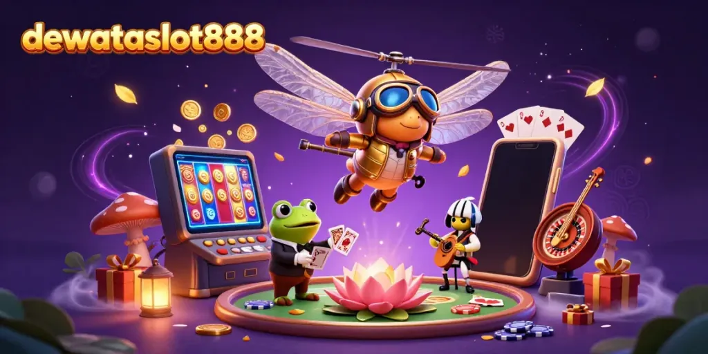 Mainkan capsa susun di dewataslot888 dengan croupier katak dan karakter menarik.