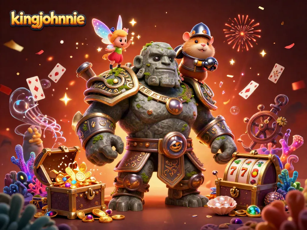 Experience kingjohnnie's enchanting gaming world filled with magical creatures and vibrant treasures.