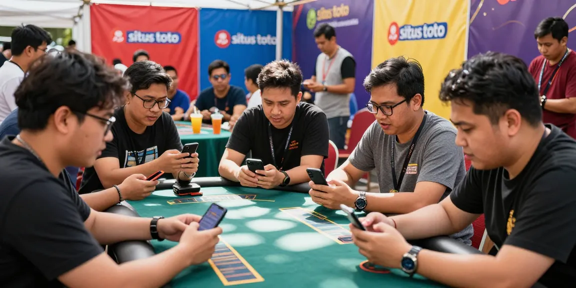 Excited group of friends celebrating at a situs toto betting event outdoors.