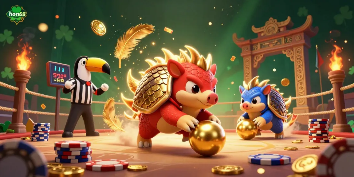 Engage with hon68's vibrant pangolin championship featuring thrilling matches, dynamic confetti, and animated gambling action.