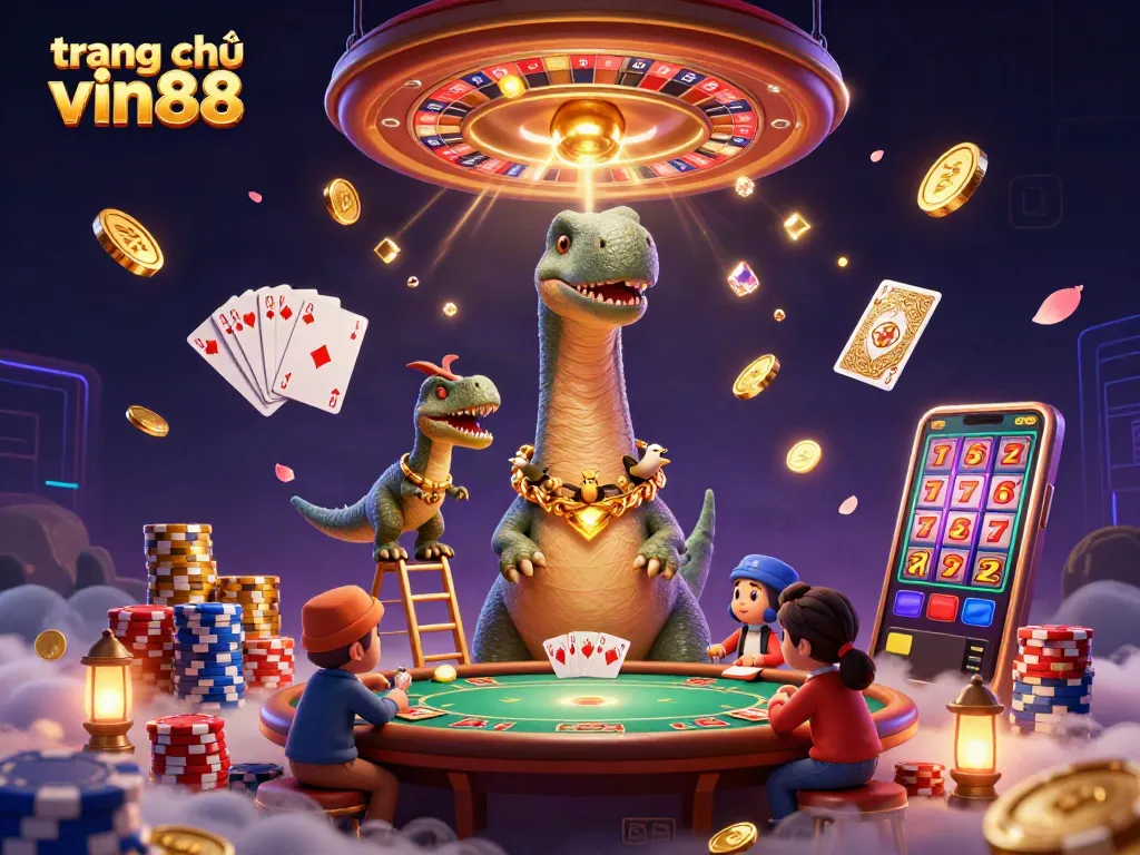 Engage with the dynamic gameplay at trang chủ vin88 featuring a vibrant casino scene.