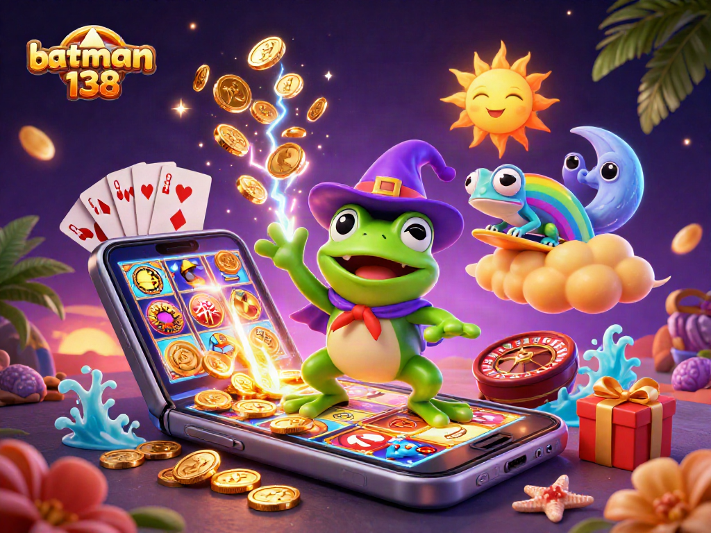 Join the excitement with batman138's vibrant illustration showcasing a thrilling casino adventure.