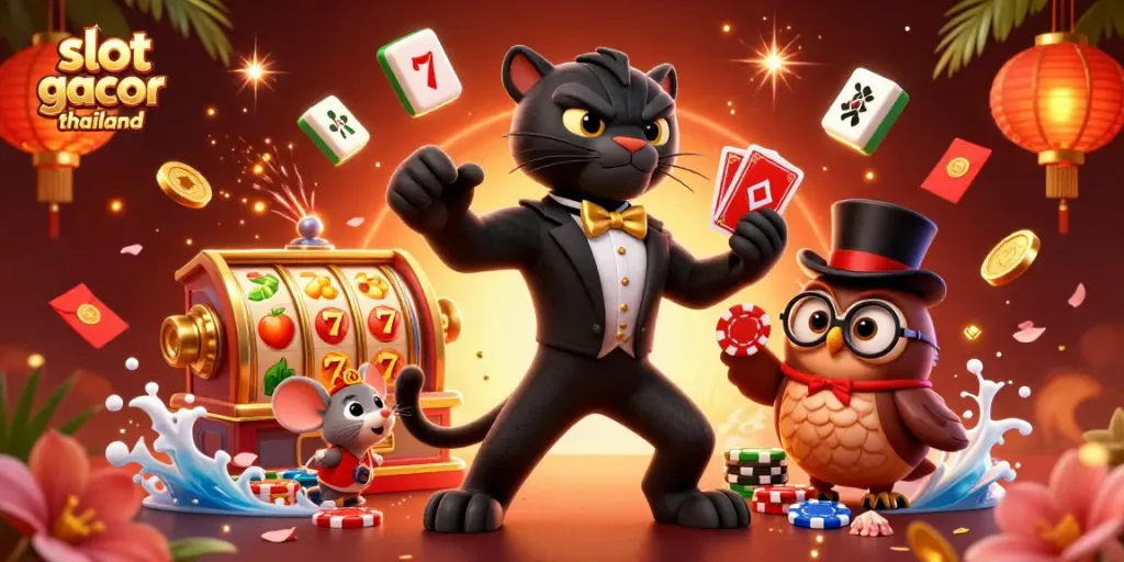 Experience slot gacor thailand with stylish characters, vibrant elements, and lively casino atmosphere.