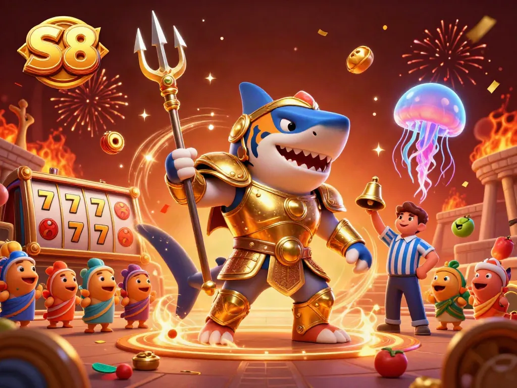 Experience the S8 jackpot with vibrant casino elements and dynamic underwater action.