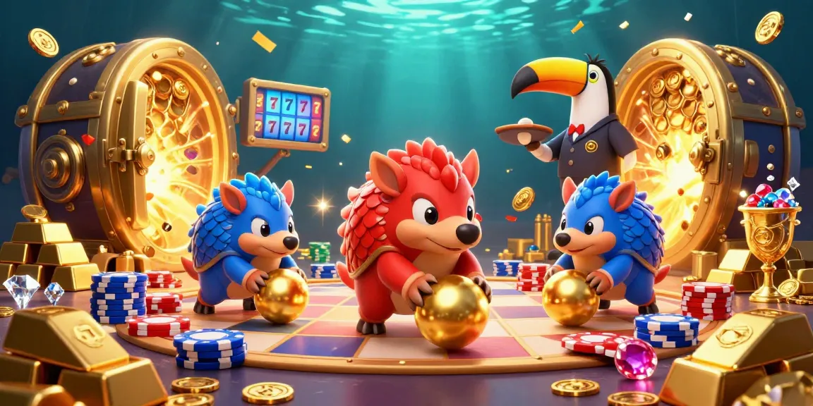 Engage with thrilling slot action at Trang Chủ MAN88 with vibrant pangolins amidst golden treasures